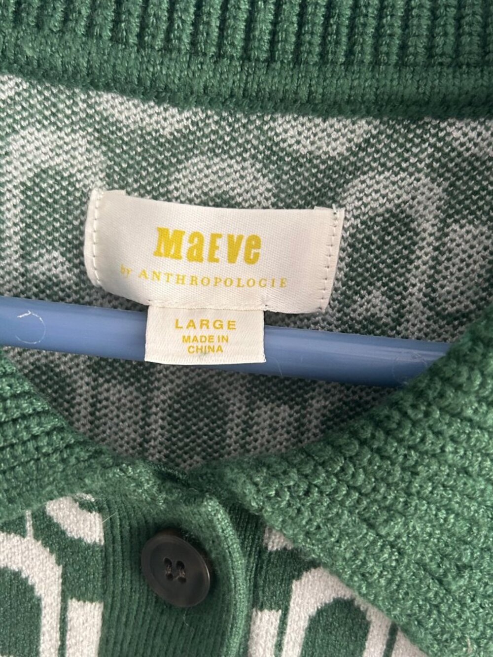 Kinsley Collared Crop Cardigan Sweater by Maeve - Picture 4 of 4